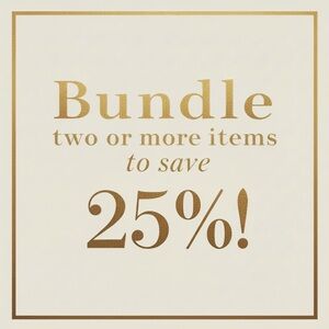 Bundle 2 or more items and save 25%!! Can ship same day or next!